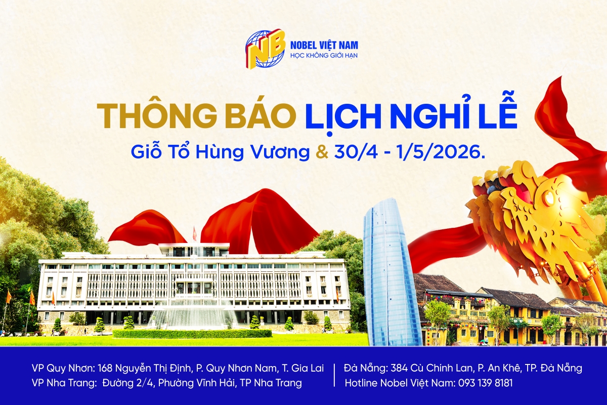 THÔNG BÁO NGHỈ LỄ GIỖ TỔ HÙNG VƯƠNG, 30/4 VÀ 1/5